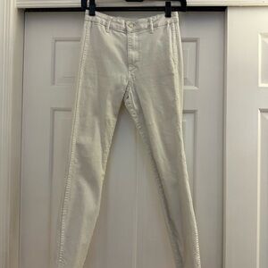 High Waist White Skinny Pants